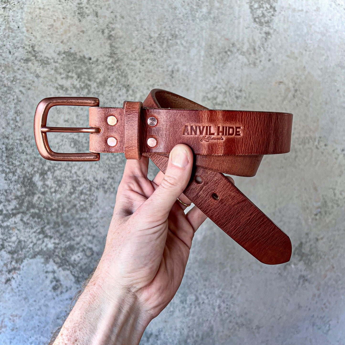The Patina King Belt - Anvil Hide