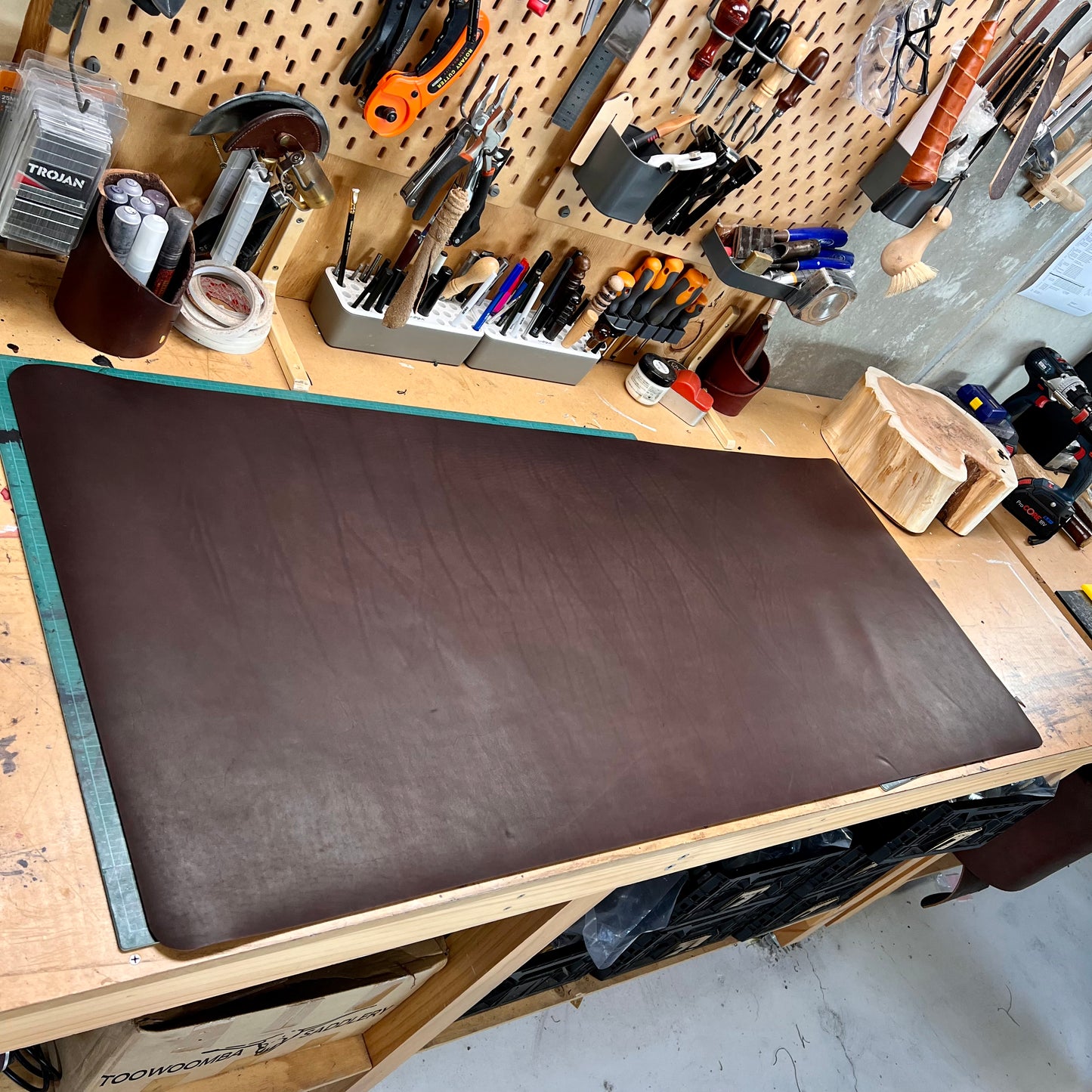 Leather Desk Mats - Anvil Hide