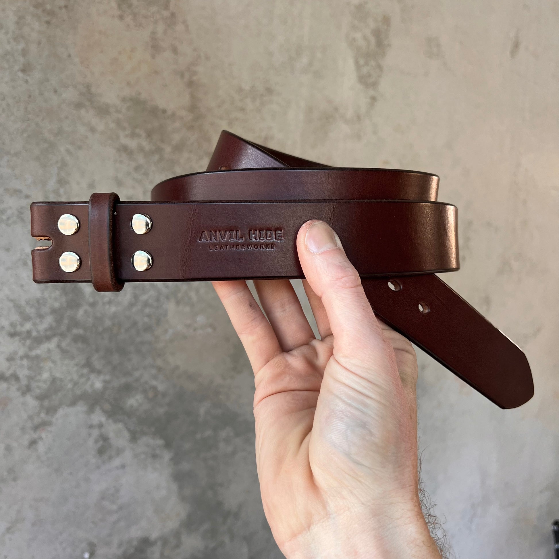 “Bring your own buckle” belt - Anvil Hide