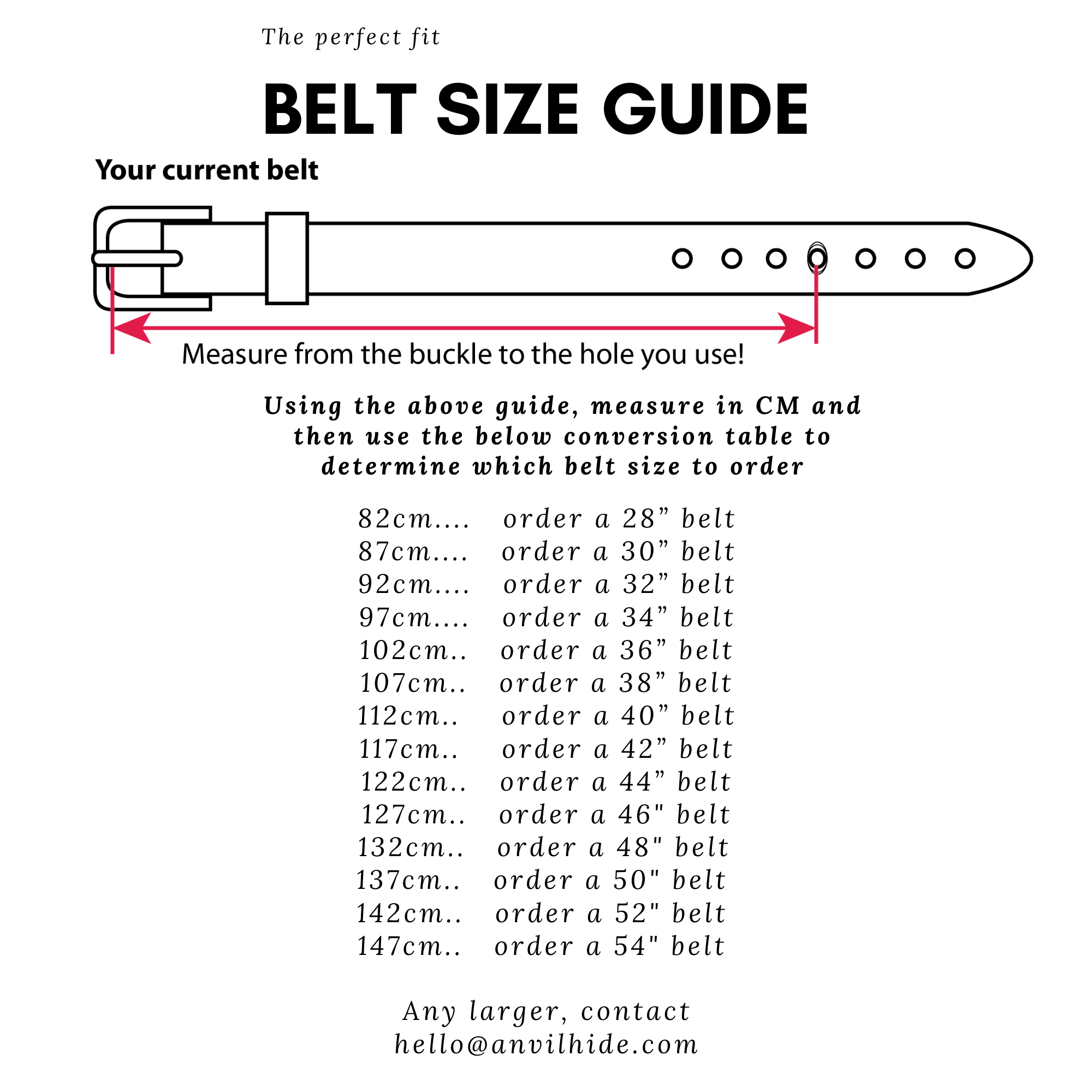 Size 50 belt outlet